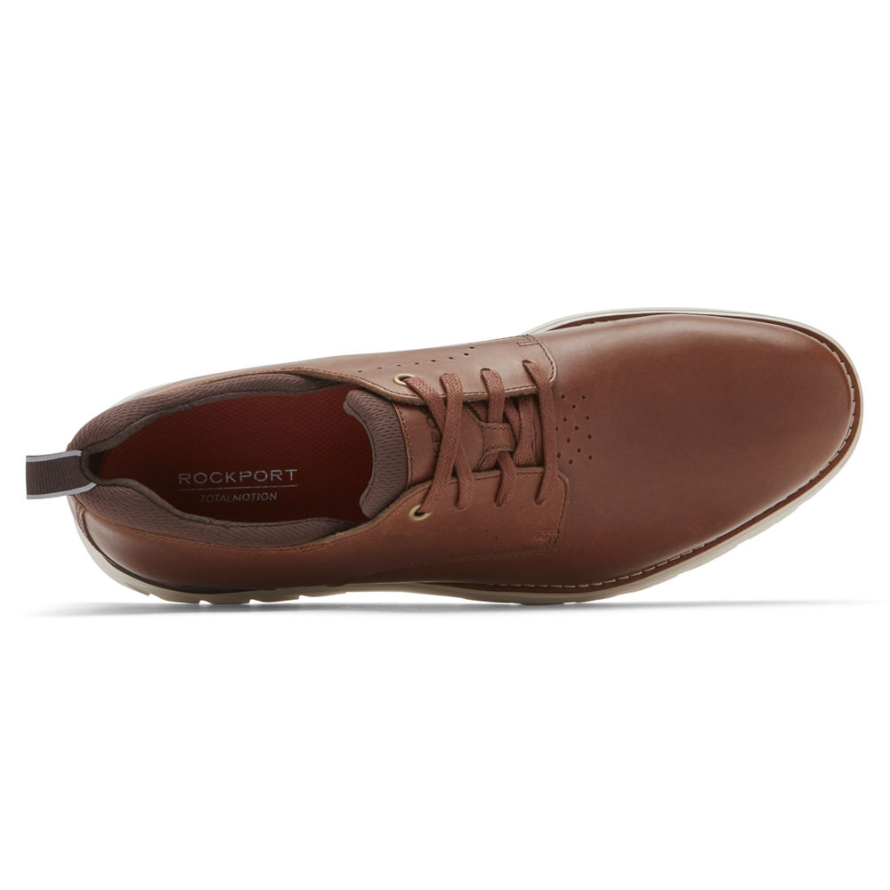 Oxfords Rockport Homem Marrom - Total Motion Sport Plain Toe - 81340WNUY